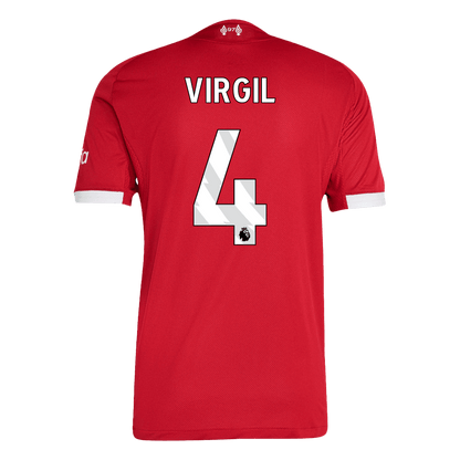 Authentic VIRGIL #4 Liverpool Home Soccer Jersey 2025/26 Red