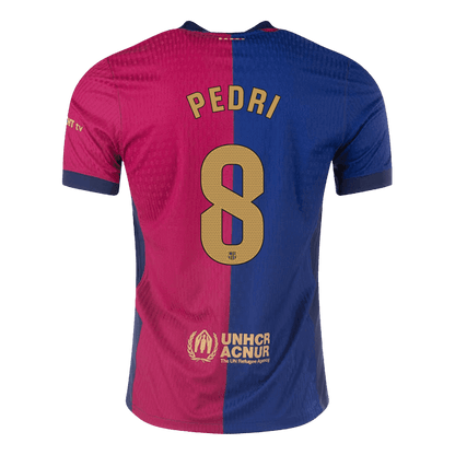 Authentic  PEDRI #8 Barcelona Home Football Shirt 2024/25- - old sponsor