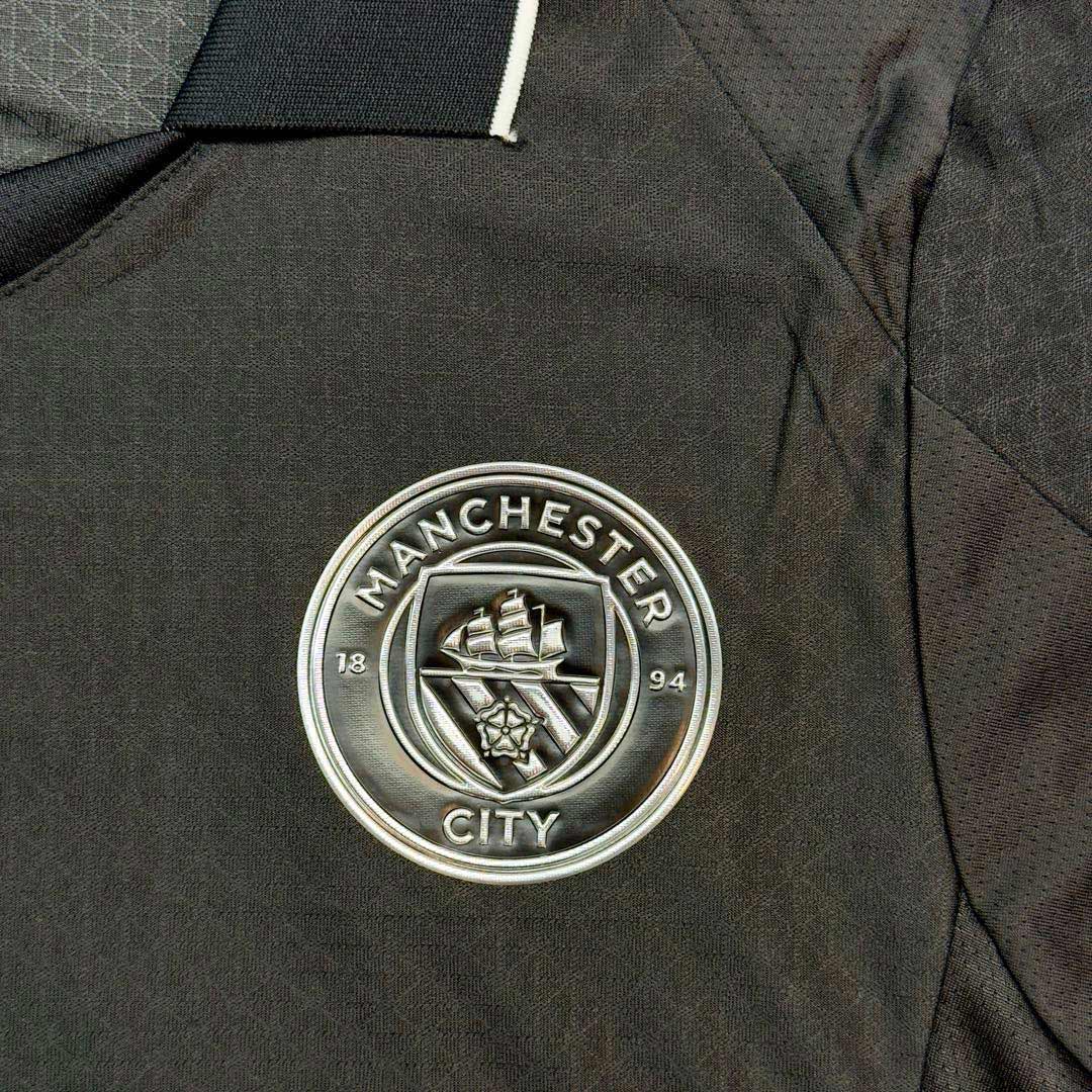 Authentic RODRIGO #16 Manchester City Away Soccer Jersey 2025/26 Black