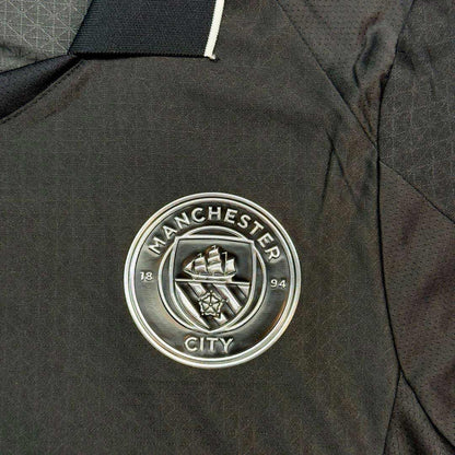 Authentic RODRIGO #16 Manchester City Away Soccer Jersey 2025/26 Black