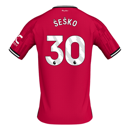 ŠEŠKO #30 Manchester United Home Soccer Jersey 2025/26 Red
