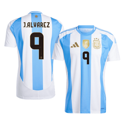 J.ALVAREZ #9 Argentina Home Soccer Jersey 2024