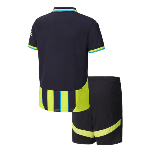 Kid's Manchester City Away Football Shirt Kit(Shirt+Shorts) 2024/25