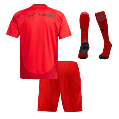 Kid's Bayern Munich Home Soccer Jersey Kit(Jersey+Shorts+Socks) Red