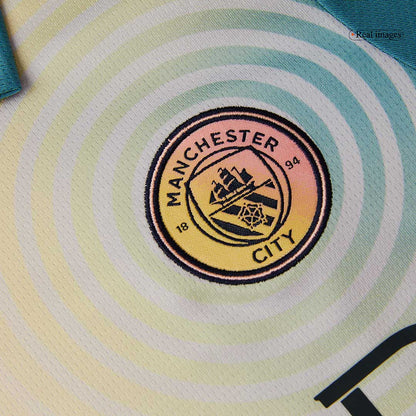 Kid's Manchester City Fourth Away 'Definitely City' Football Shirt Kit (Shirt+Shorts) 2024/25