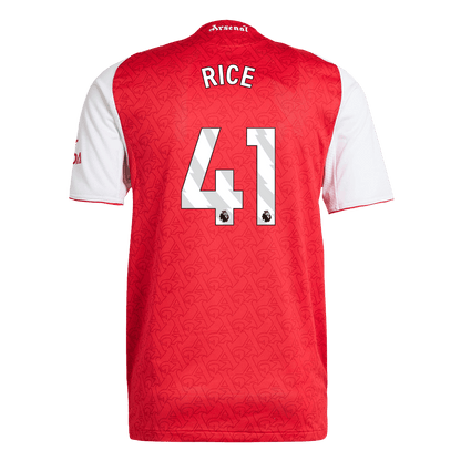 Authentic RICE #41 Arsenal Home Soccer Jersey 2025/26 Red