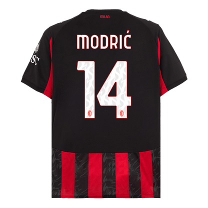 MODRIĆ #14 AC Milan Home Soccer Jersey 2025/26 Red&Black