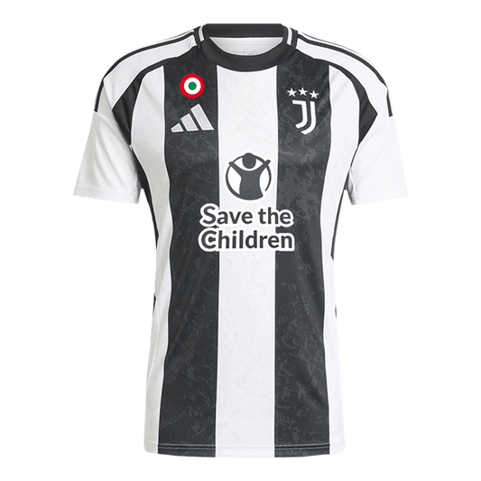 Juventus Home Soccer Jersey 2024/25- Save The Children Sponsor