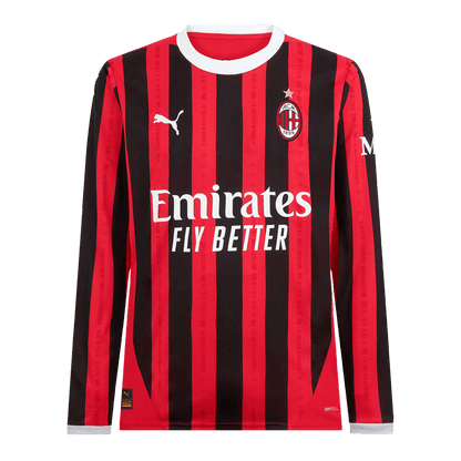 AC Milan Home Long Sleeve Soccer Jersey 2024/25