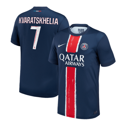 KVARATSKHELIA #7 PSG Home Soccer Jersey 2024/25