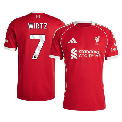 WIRTZ #7 Liverpool Home Soccer Jersey 2025/26 Red