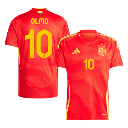 OLMO #10 Spain Home Soccer Jersey Euro 2024