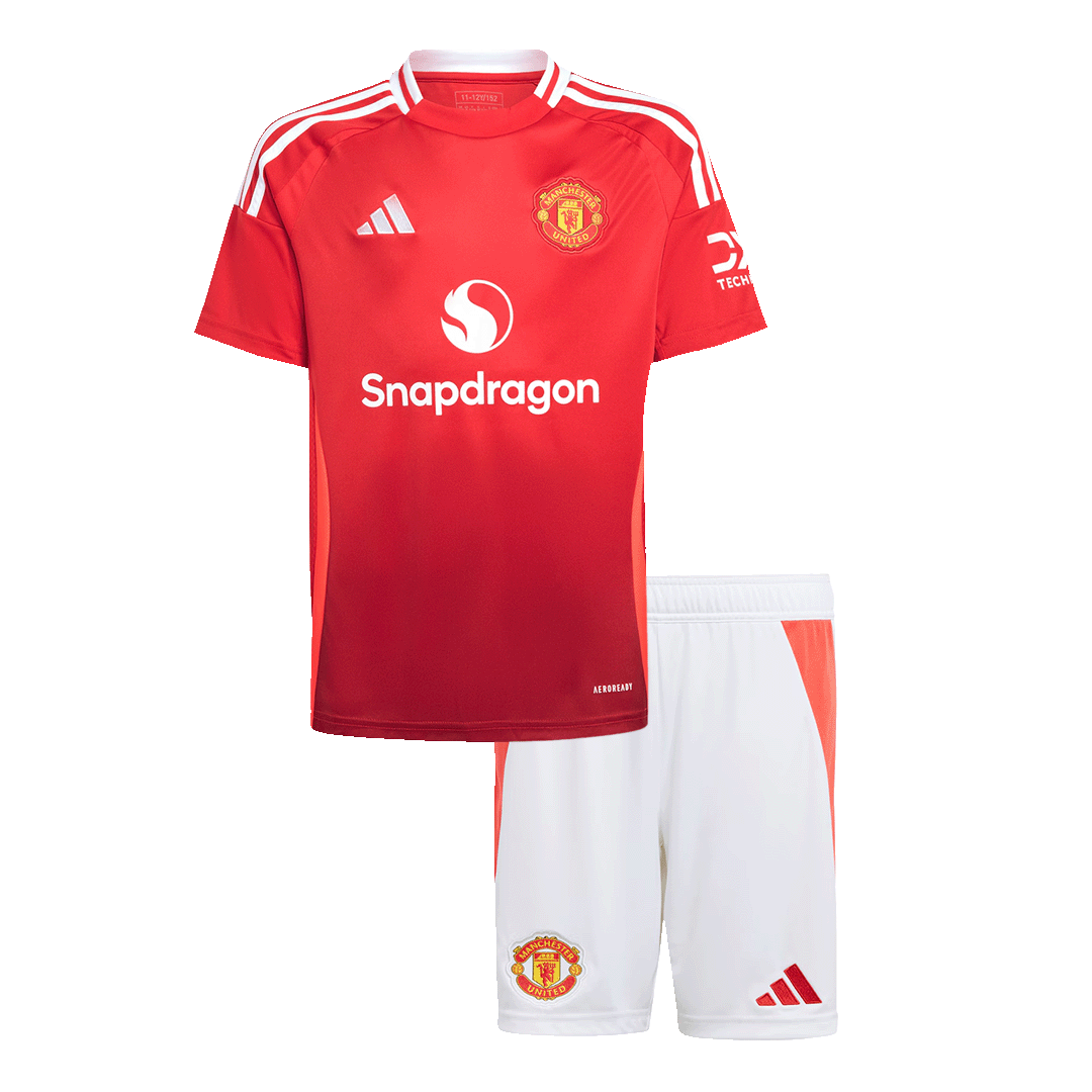 Kid's Manchester United Home Football Shirt (Shirt+Shorts) 2024/25