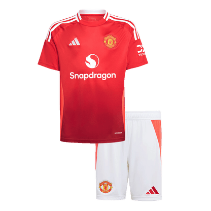 Kid's Manchester United Home Football Shirt (Shirt+Shorts) 2024/25