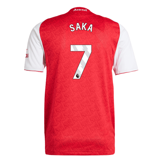Authentic SAKA #7 Arsenal Home Soccer Jersey 2025/26 Red