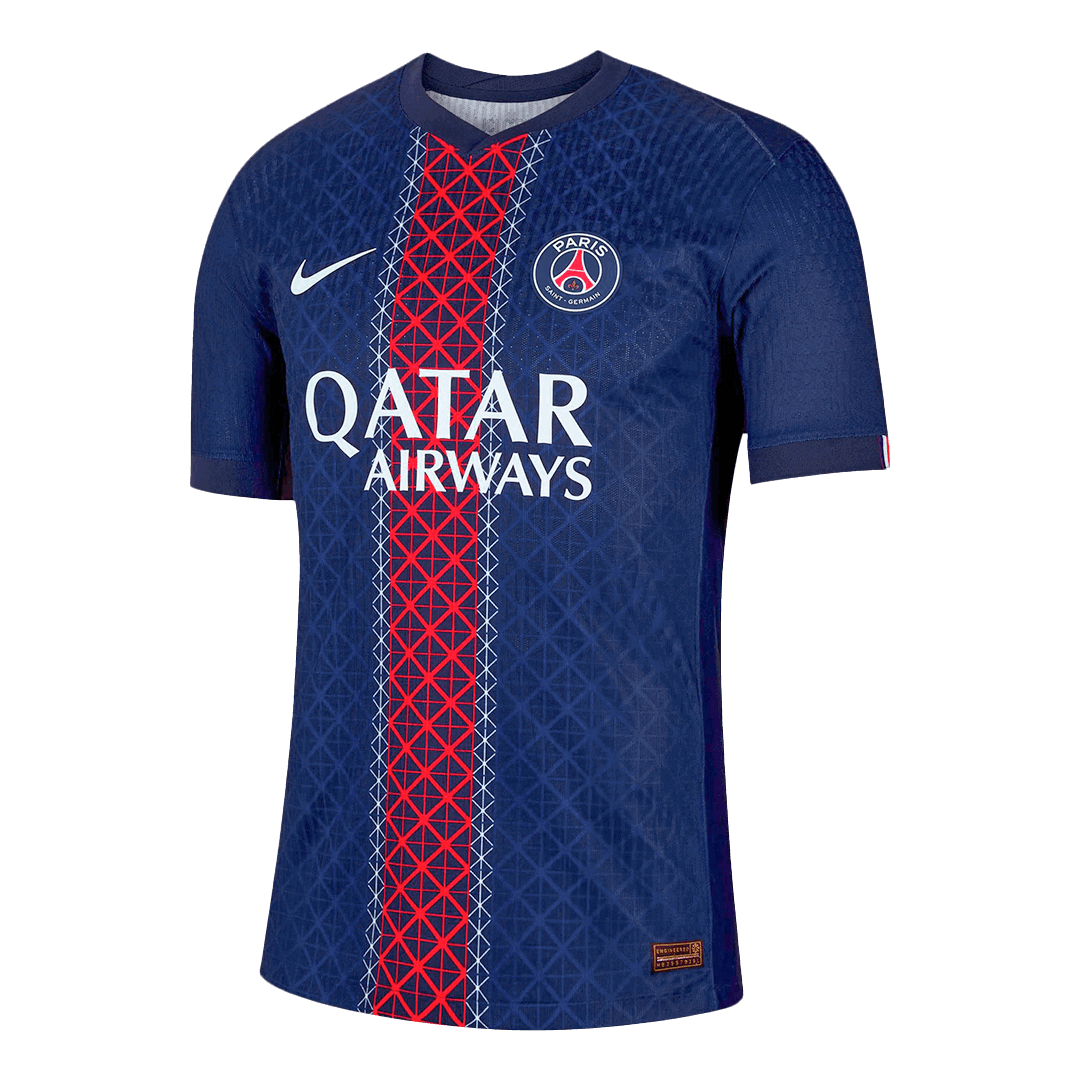 Authentic  B.BARCOLA #29 PSG Home Soccer Jersey 2025/26 Navy