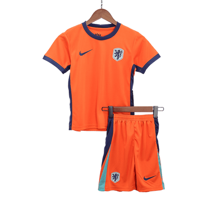 Kid's Netherlands Home Soccer Jersey Kit(Jersey+Shorts+Socks) Euro 2024