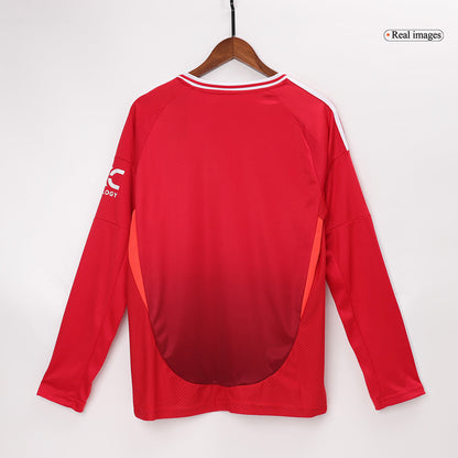 Manchester United Home Long Sleeve Football Shirt 2024/25
