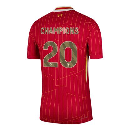 Authentic CHAMPIONS #20  Liverpool Home Soccer Jersey 2024/25 Red