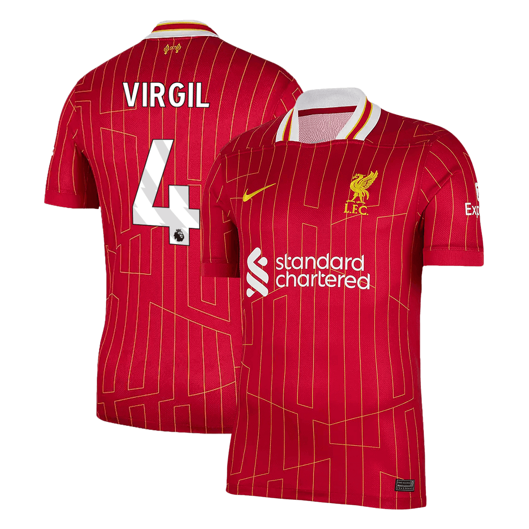 VIRGIL #4 Liverpool Home Football Shirt 2024/25