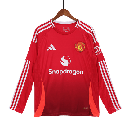 Manchester United Home Long Sleeve Football Shirt 2024/25