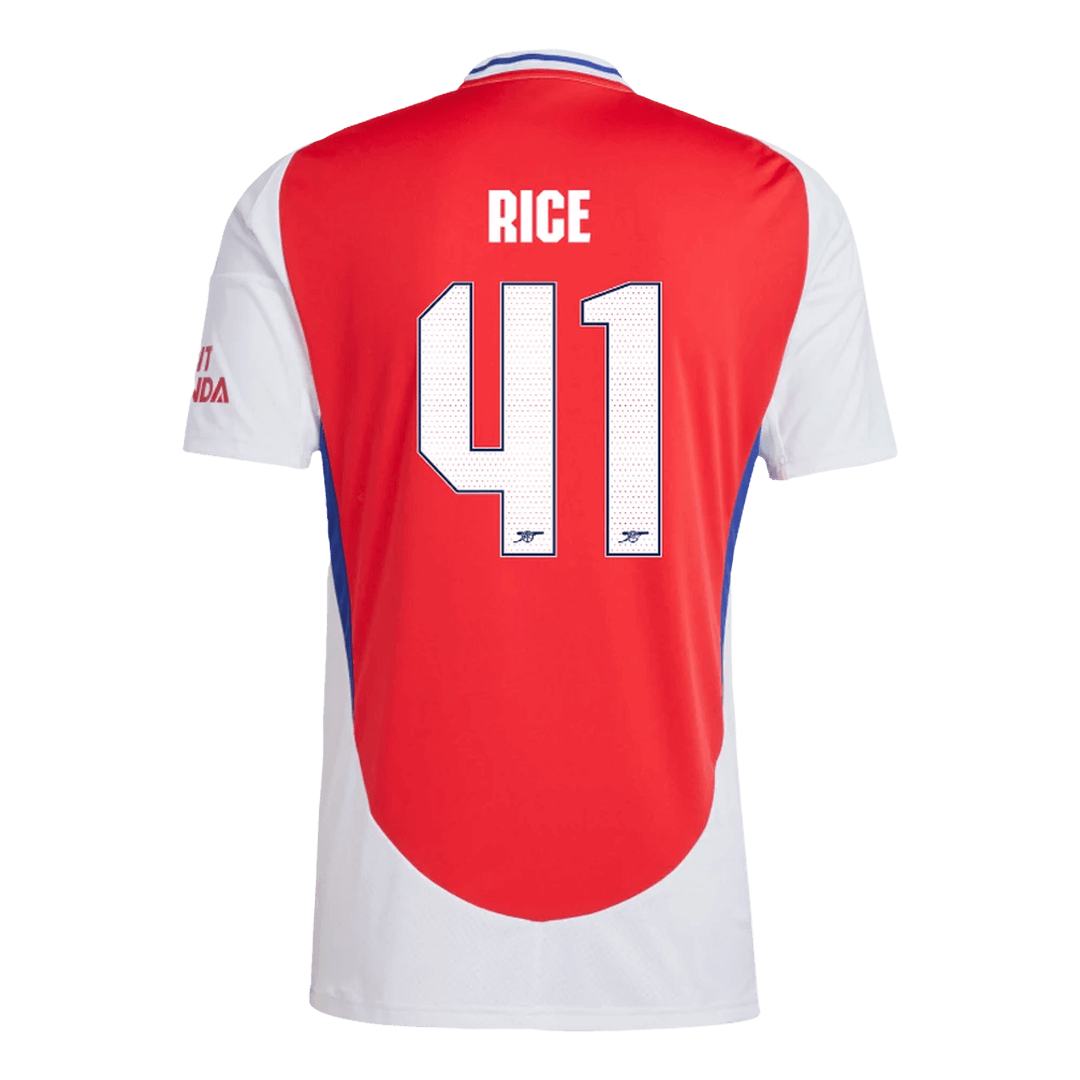 RICE #41 Arsenal Home Soccer Jersey  Red - UCL