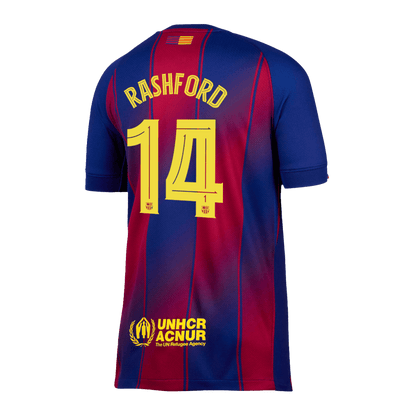 RASHFORD #14 Barcelona Home Soccer Jersey 2025/26 Red&Blue - UCL