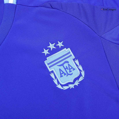 Kid's Argentina Away Soccer Jersey Kit(Jersey+Shorts+Socks) 2024