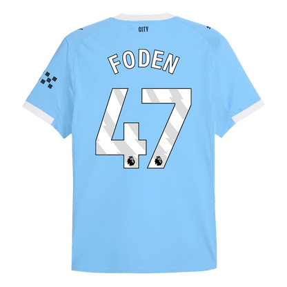 Authentic  FODEN #47 Manchester City Home Soccer Jersey 2025/26 Blue