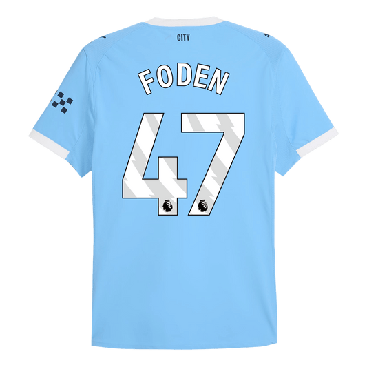 Authentic  FODEN #47 Manchester City Home Soccer Jersey 2025/26 Blue