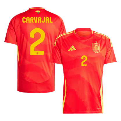 CARVAJAL #2 Spain Home Soccer Jersey Euro 2024