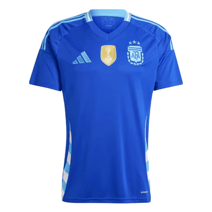 Men's Argentina Away Soccer Jersey Kit  (Jersey+Shorts+Socks) 2024