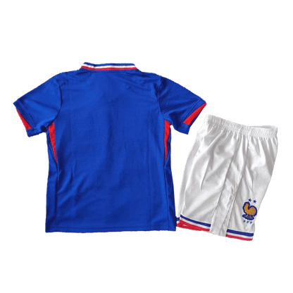 Kid's France Home Soccer Jersey Kit(Jersey+Shorts+Socks) Euro 2024