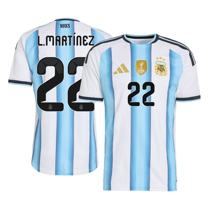 Men's Argentina L.MARTÍNEZ #22 Home Shirt 2026 World Cup - Slim Fit