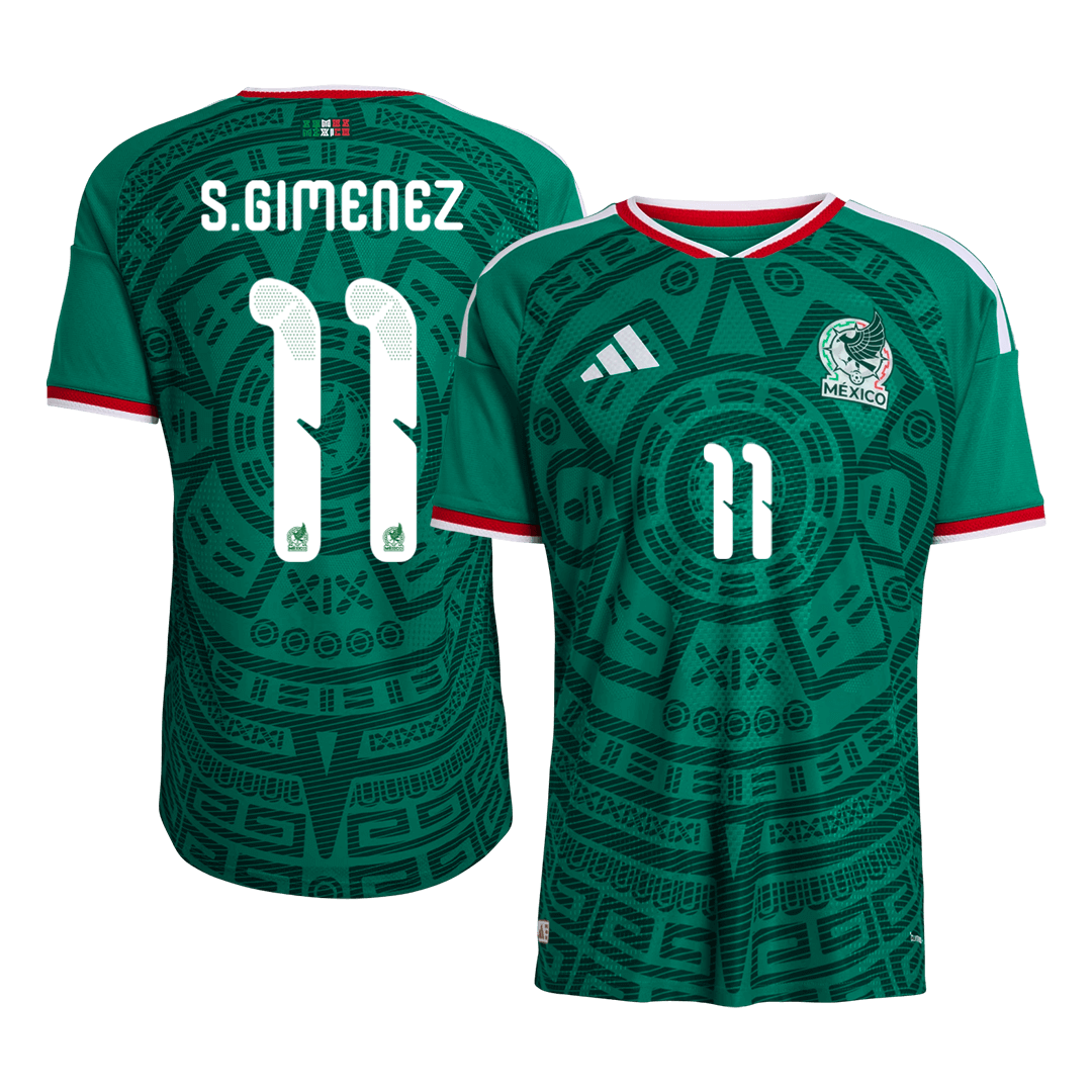 Mexico S.GIMENEZ #11 Men's Home Jersey 2026 World Cup - Slim Fit