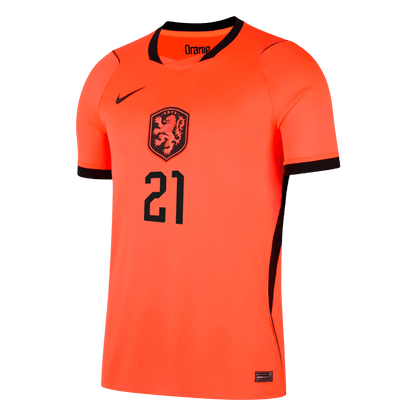 F.DE JONG #21 Netherlands Home Football Shirt World Cup 2026 Orange