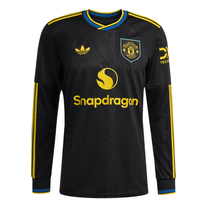 Manchester United Third Away Long Sleeve Soccer Jersey 2025/26 Black