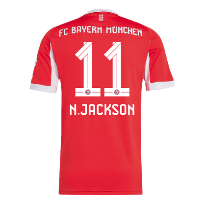 N.JACKSON #11 Bayern Munich Home Soccer Jersey 2025/26