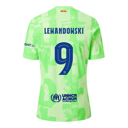 Authentic LEWANDOWSKI #9 Barcelona Third Away Soccer Jersey 2024/25 - UCL