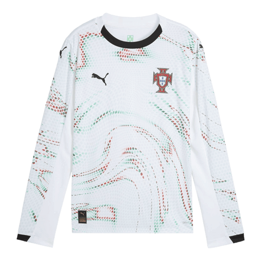 Portugal Away Long Sleeve Soccer Jersey 2025 White