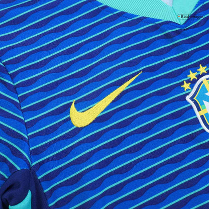 Kid's Brazil Away Soccer Jersey Kit(Jersey+Shorts+Socks) Copa America 2024