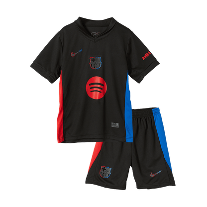 Kid's Barcelona Away Football Shirt Kit(Shirt+Shorts) 2024/25 - Spotify Logo Without Text