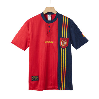 Retro 1996 Spain Home Soccer Jersey