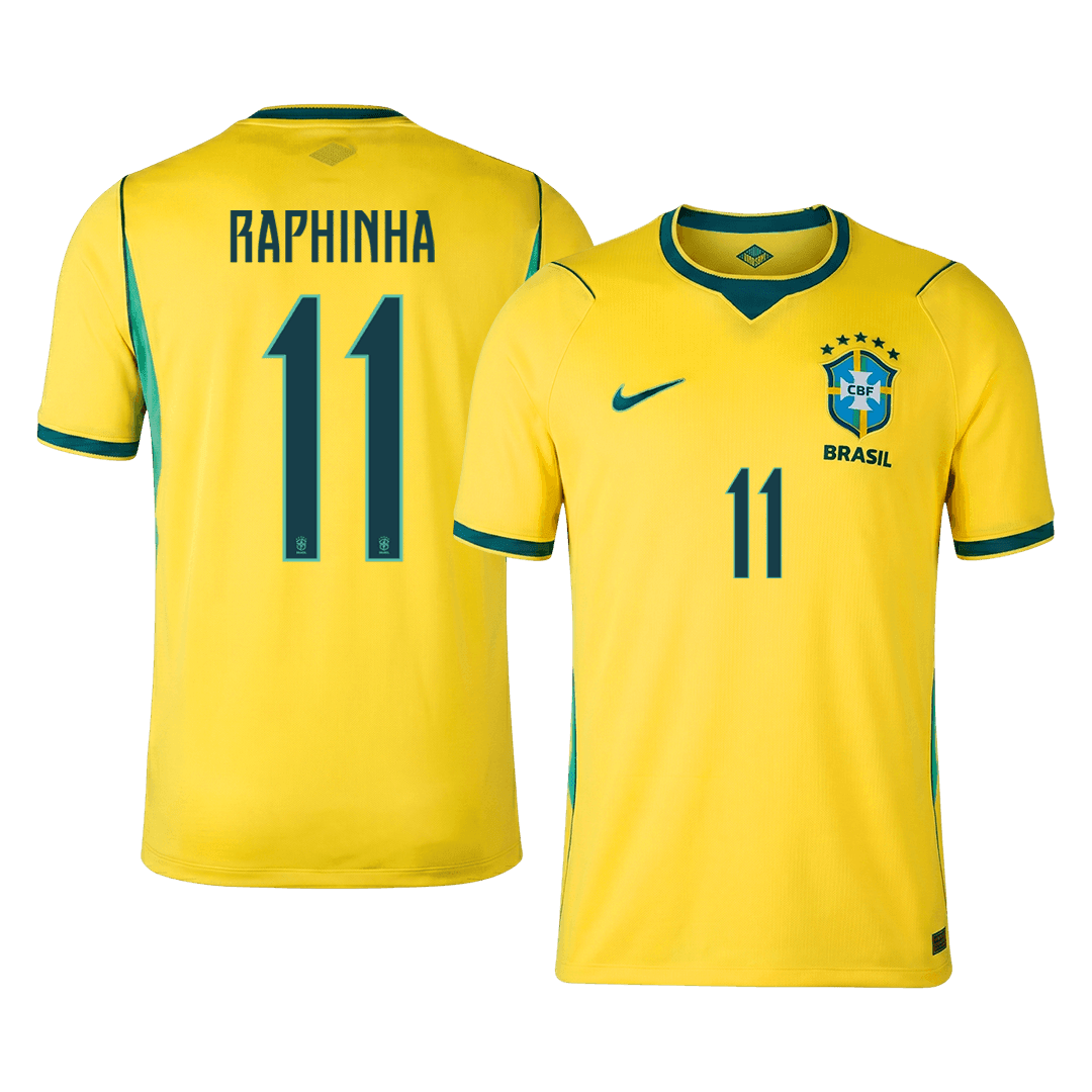 RAPHINHA #11 Brazil Home Football Shirt World Cup 2026 Yellow