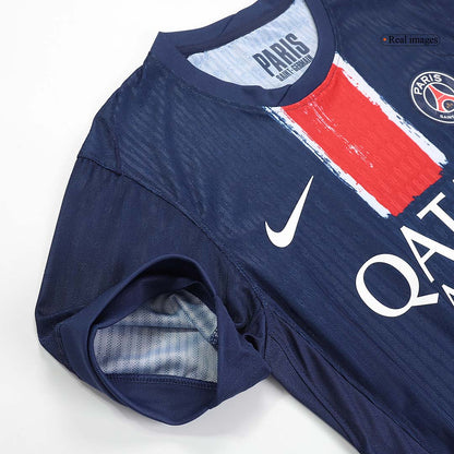 Authentic KVARATSKHELIA #7 PSG Home Soccer Jersey 2024/25 Navy - UCL