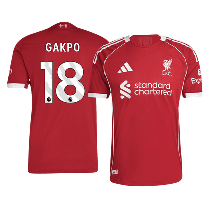 Authentic GAKPO #18 Liverpool Home Soccer Jersey 2025/26