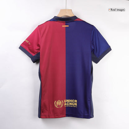 LAMINE YAMAL #19 Barcelona Home Soccer Jersey 2024/25 - Spotify Logo Without Text