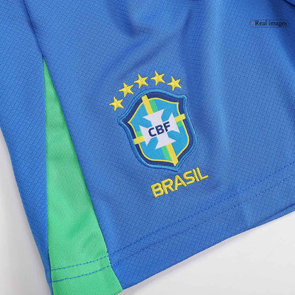 Kid's Brazil Home Soccer Jersey Kit(Jersey+Shorts+Socks) Copa America 2024