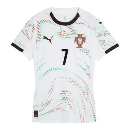 RONALDO #7 Women's Portugal Away Soccer Jersey 2025 White