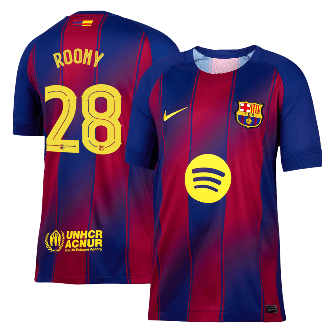 ROONY #28 Barcelona Home Soccer Jersey 2025/26—UCL